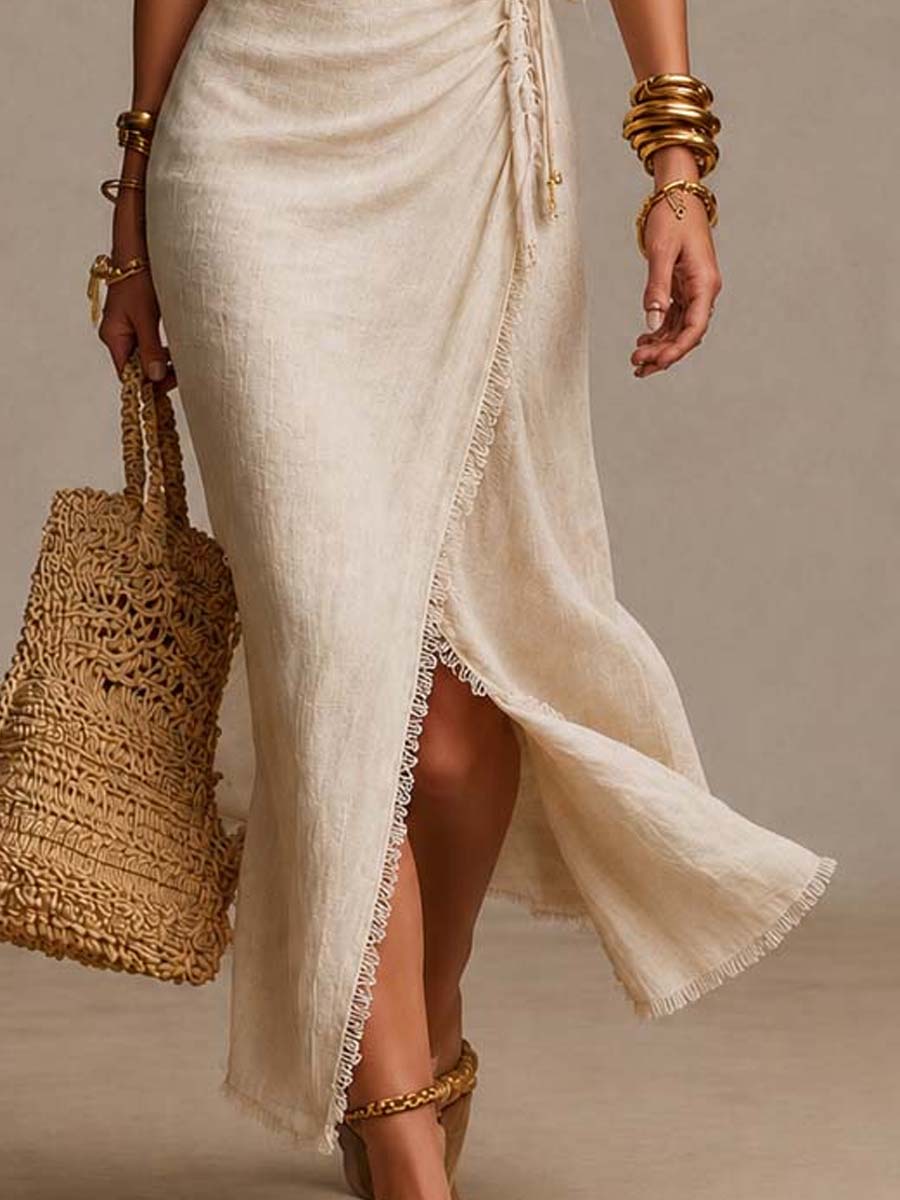 Maeve Wrap-Front Midi Dress