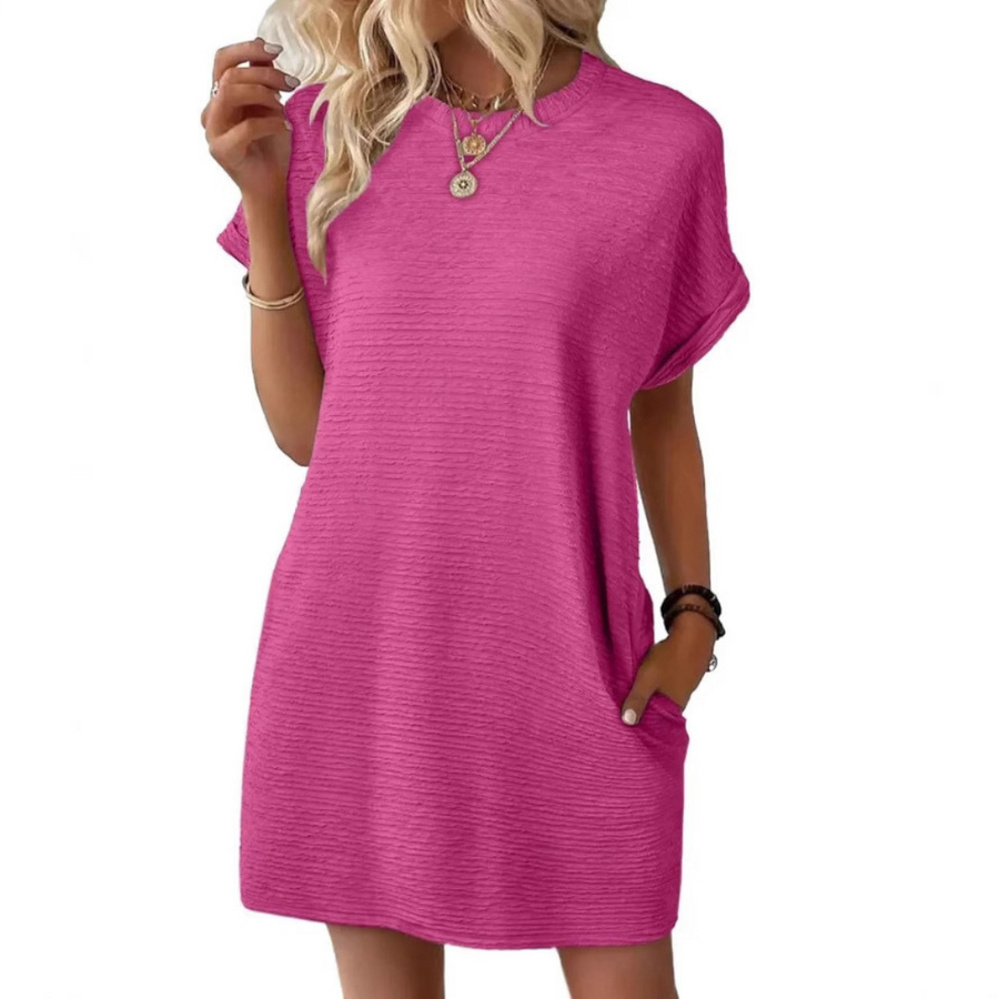 LUCY | CASUAL ROUND NECK SUMMER DRESS