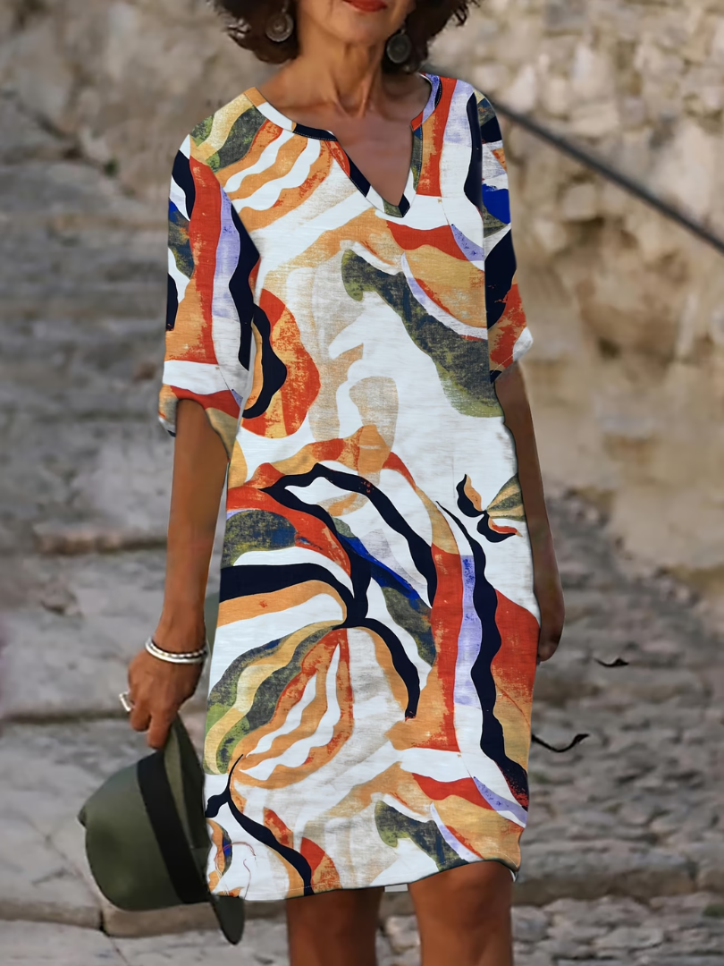 MARGARET | ABSTRACT PRINT SUMMER DRESS