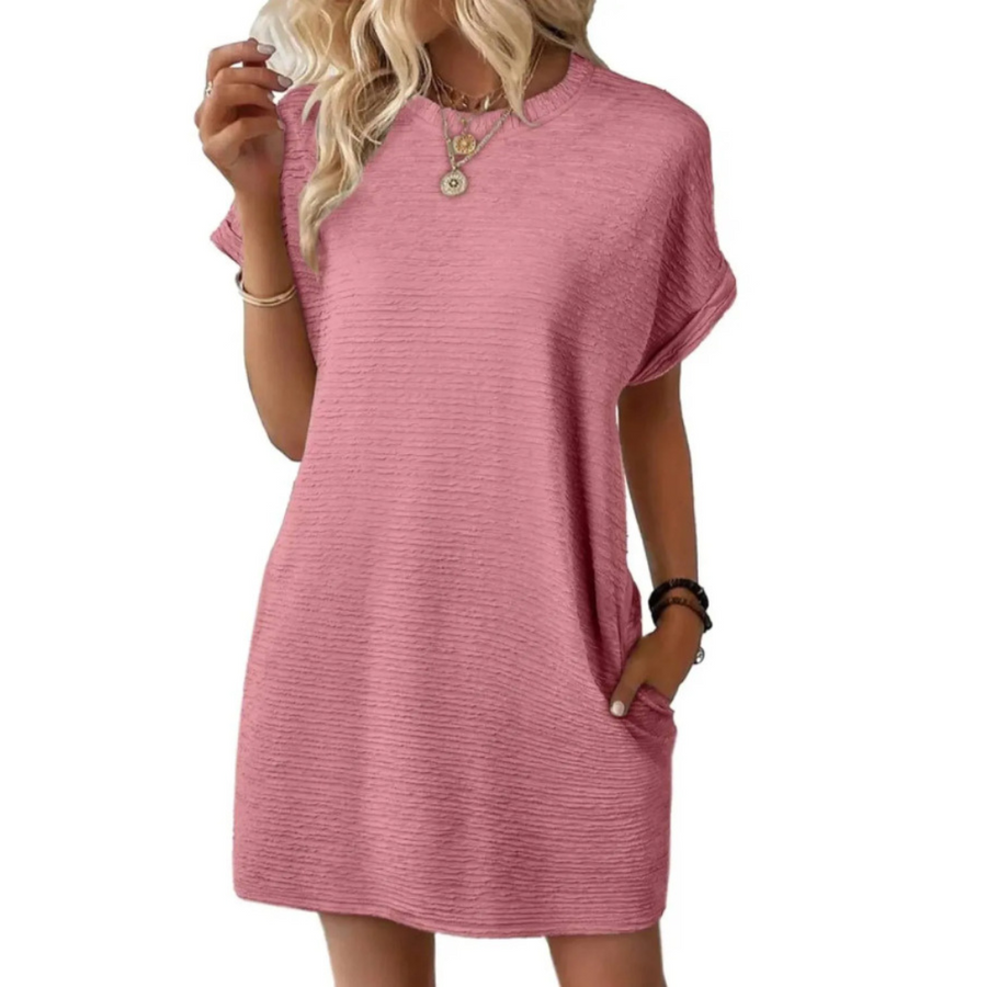 LUCY | CASUAL ROUND NECK SUMMER DRESS