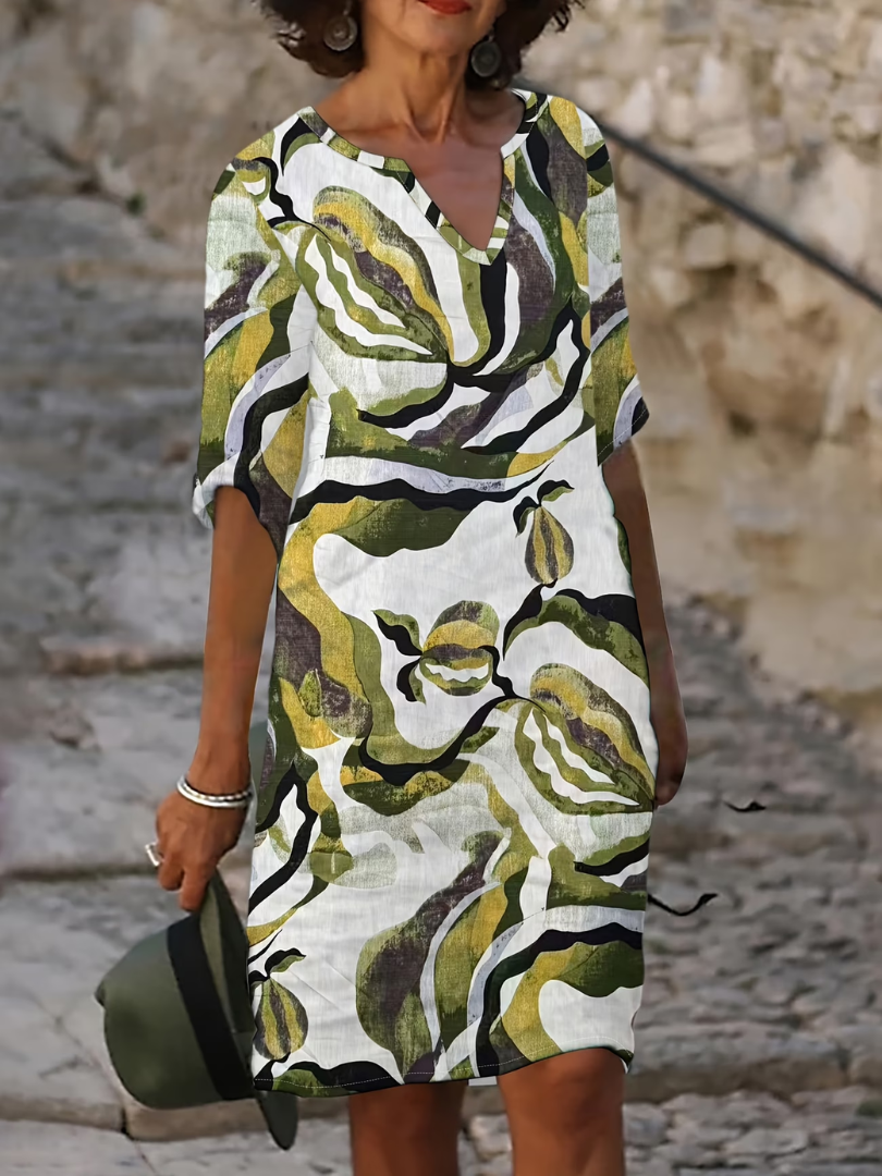MARGARET | ABSTRACT PRINT SUMMER DRESS