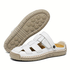 Sandali comfort regolabili bianchi con cinturini e suola ammortizzata