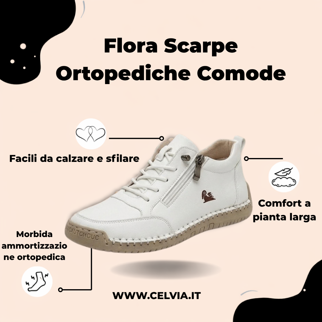 Scarpe ortopediche comode bianche con cerniera e suola ammortizzante