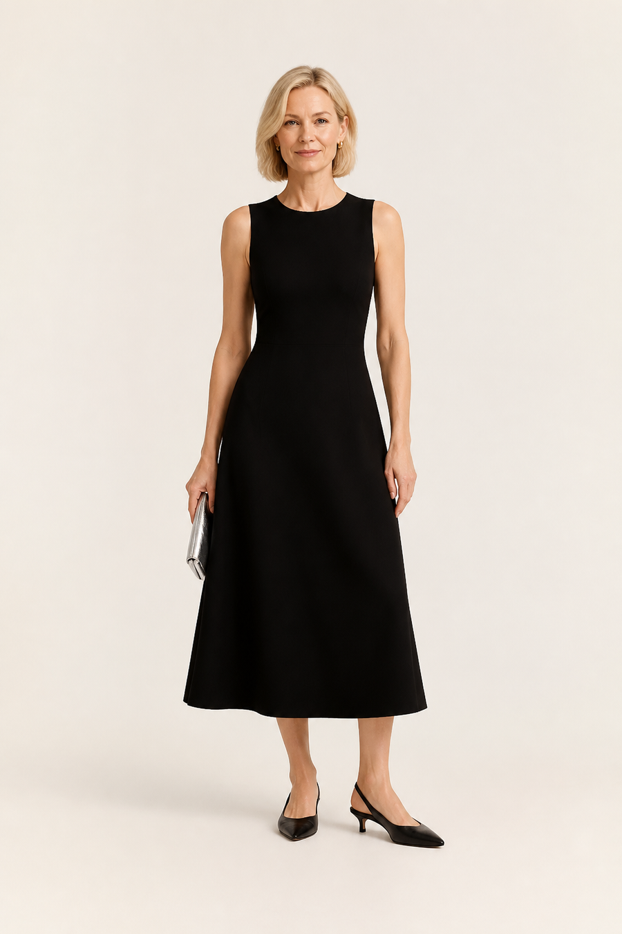 Minimalist French Midi Dress