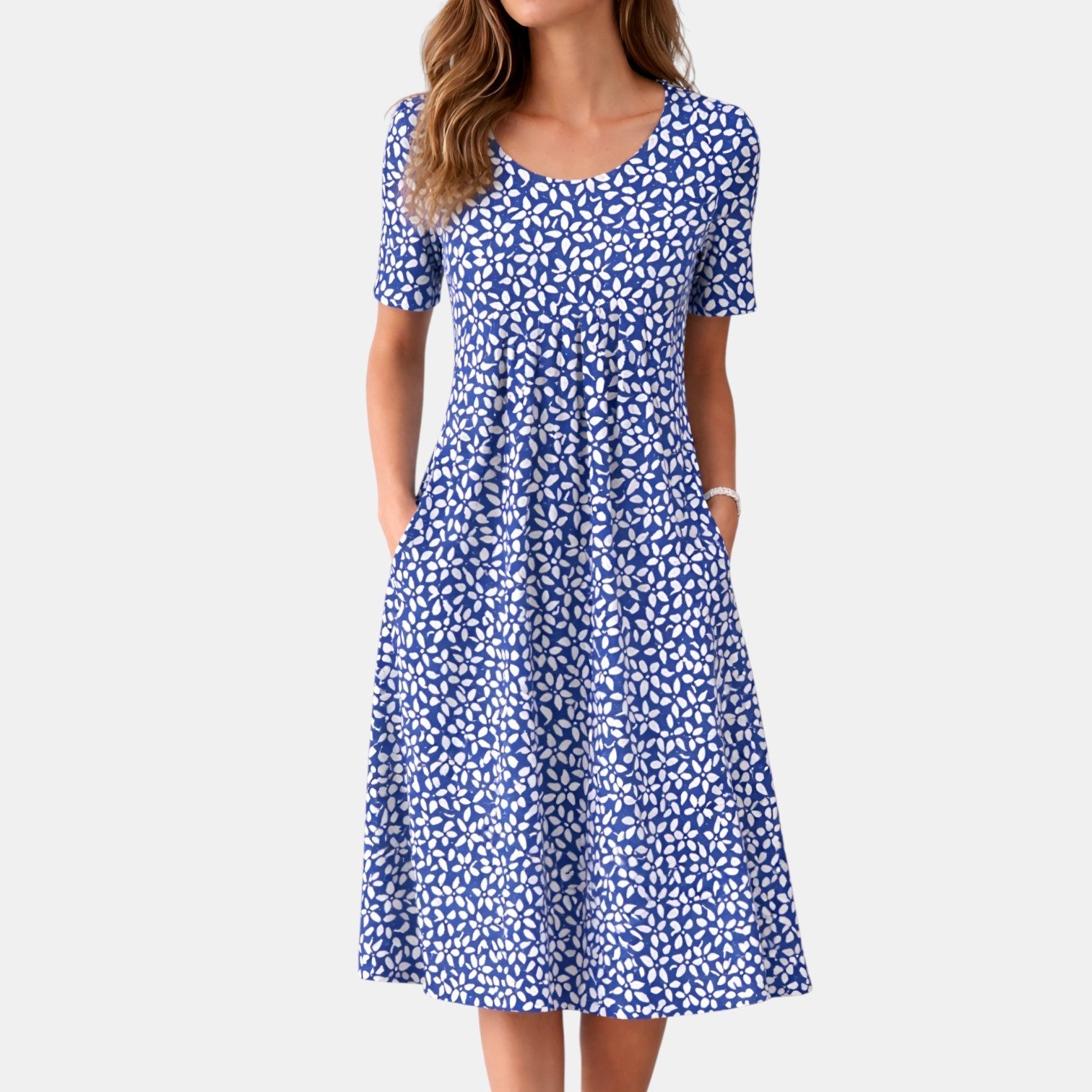Short Sleeve Midi Dress