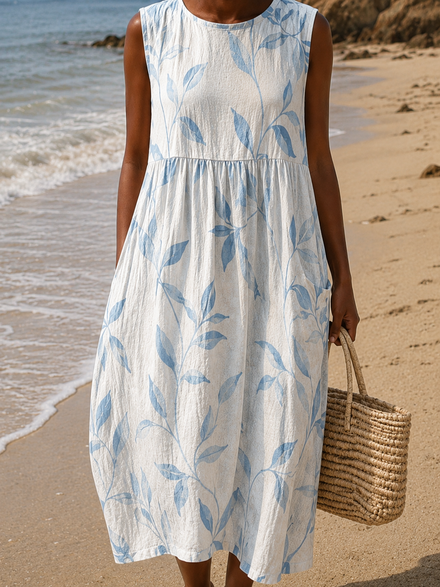 POPPY | BOTANICAL PRINT MIDI DRESS