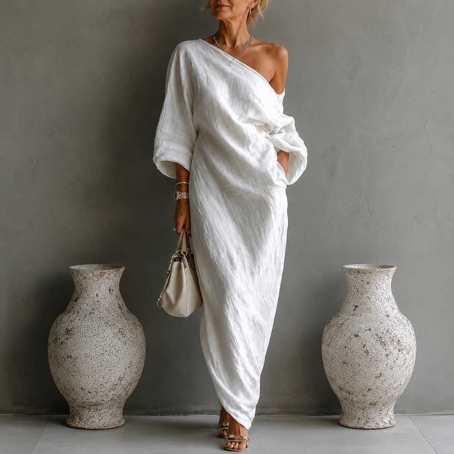 ROSE | ELEGANT ONE-SHOULDER MAXI DRESS