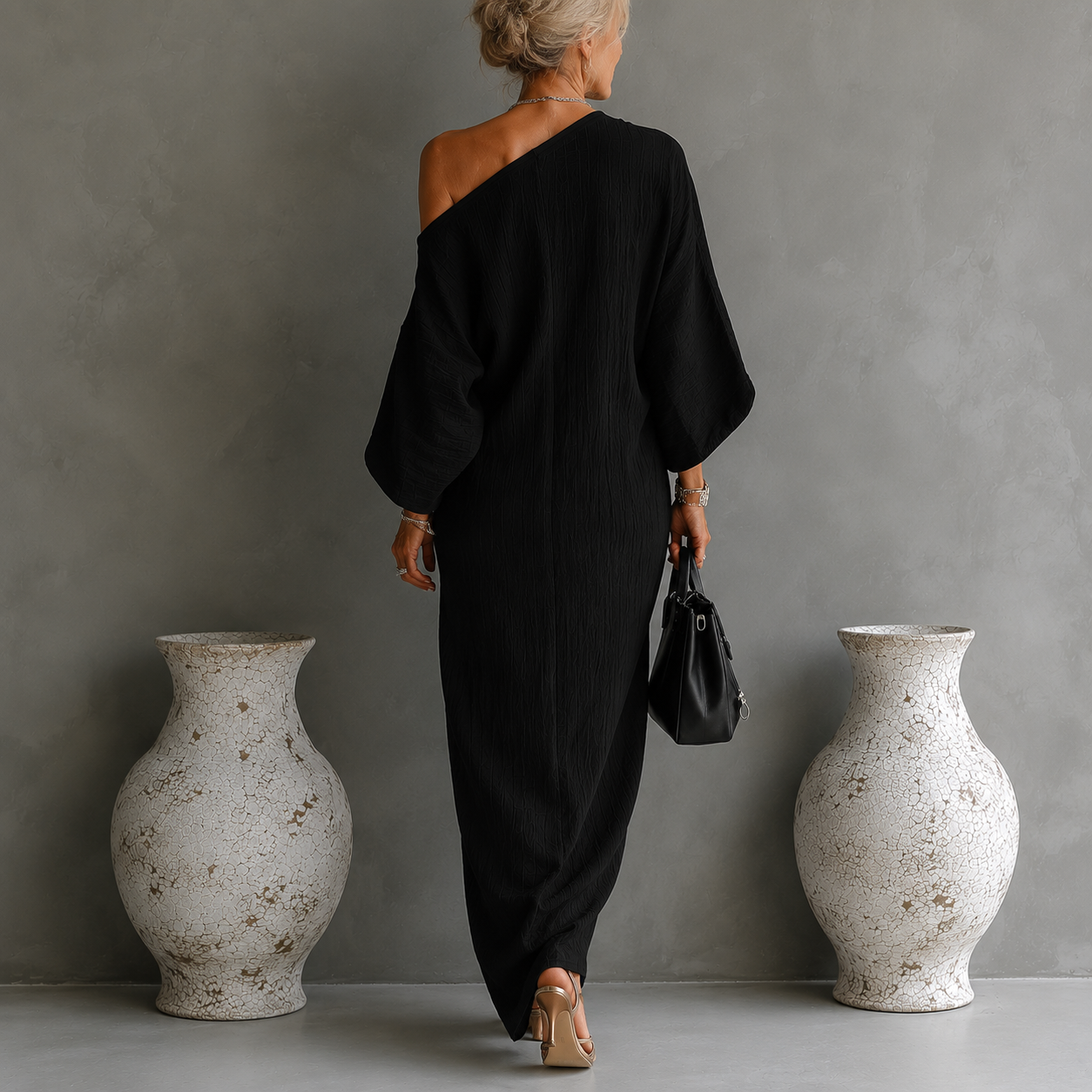 ROSE | ELEGANT ONE-SHOULDER MAXI DRESS