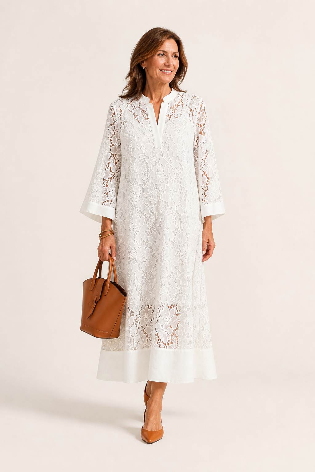 Flower Lace Midi Dress