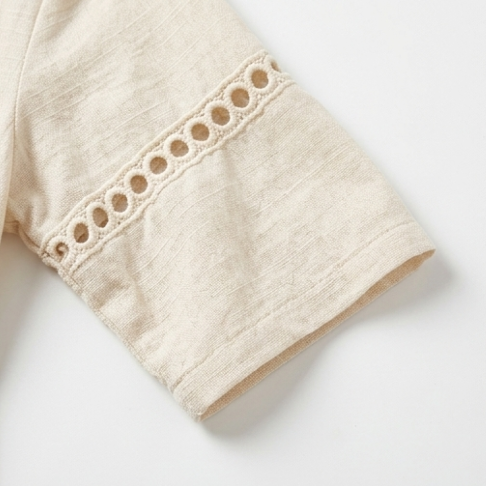 Crochet Trim Midi Dress