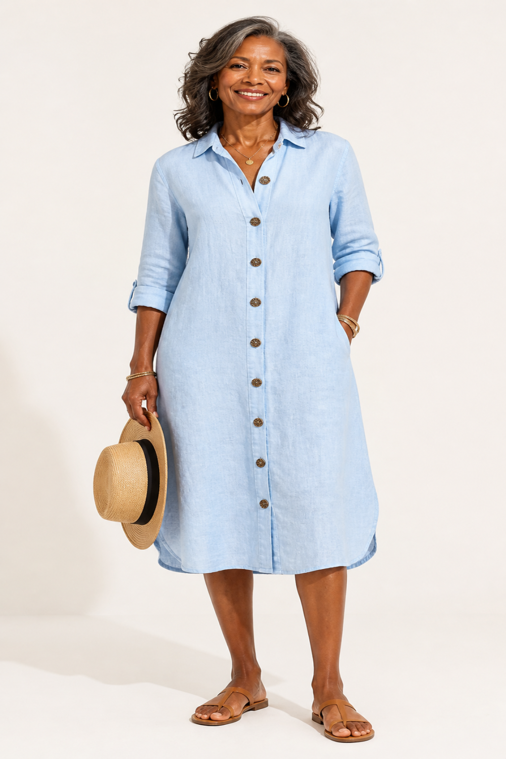 Loes Classic Summer Midi Dress