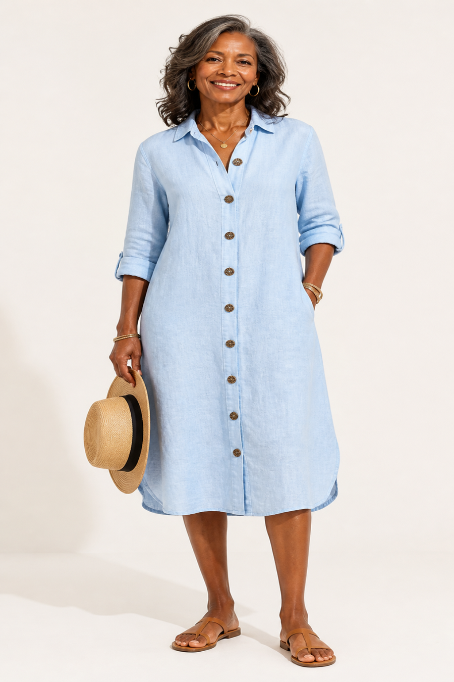 Loes Classic Summer Midi Dress