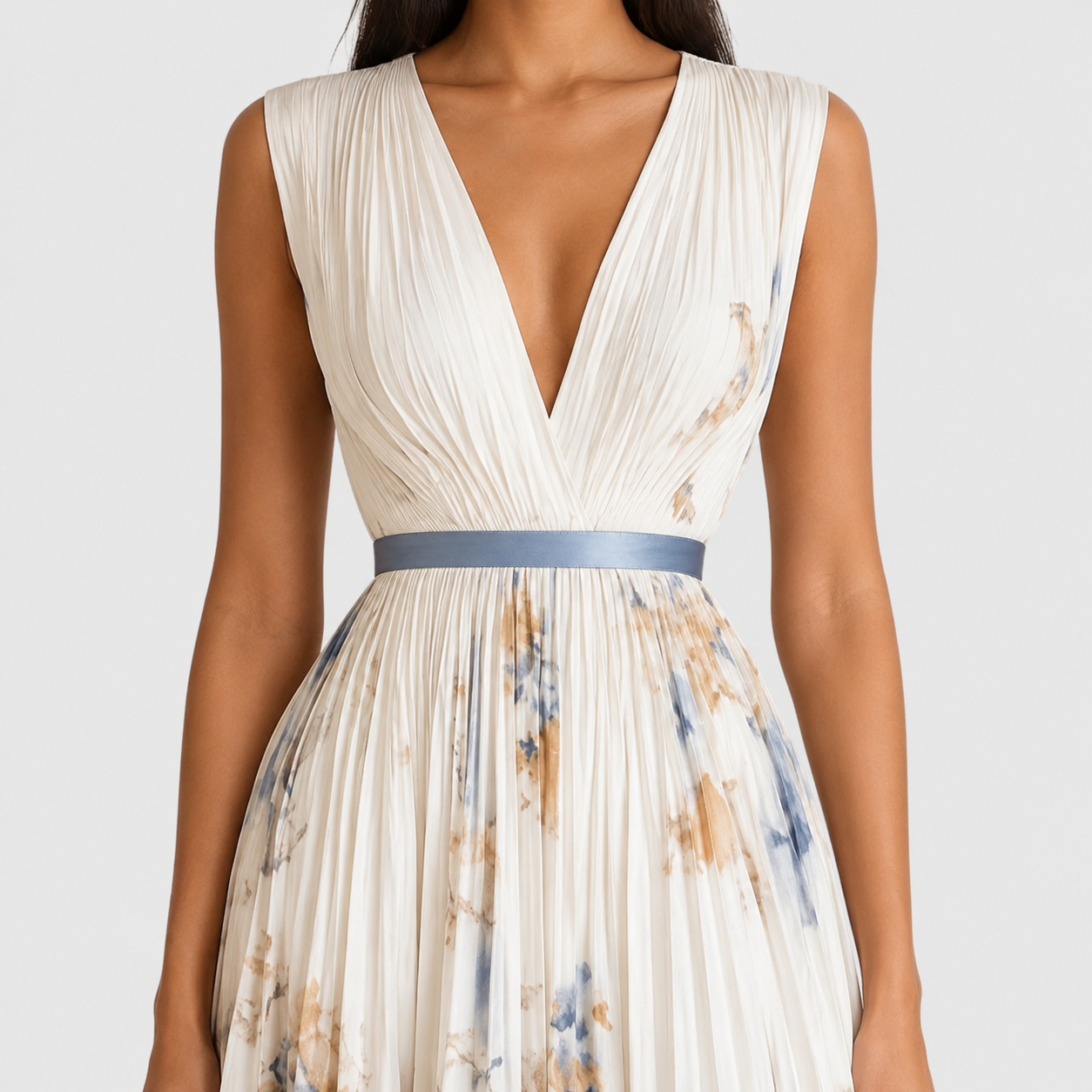 Floral Pleated Midi Dress
