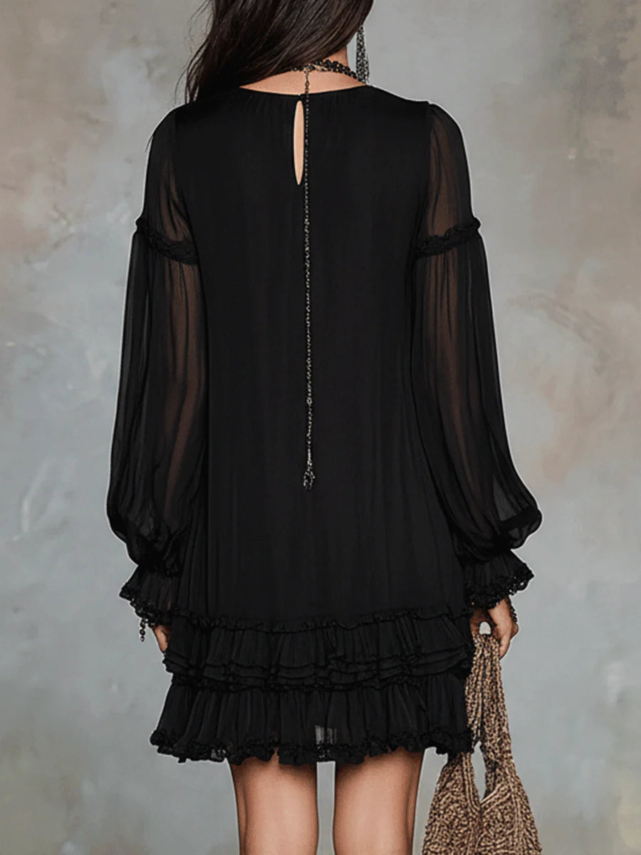 SHEILA | RUFFLE TRIM MINI DRESS