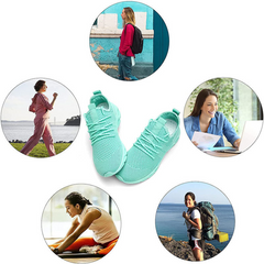 Scarpe comfort casual verde acqua con lacci e suola ammortizzata