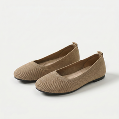 Scarpe comfort Dario con tomaia in maglia kaki e punta tonda, tacco basso