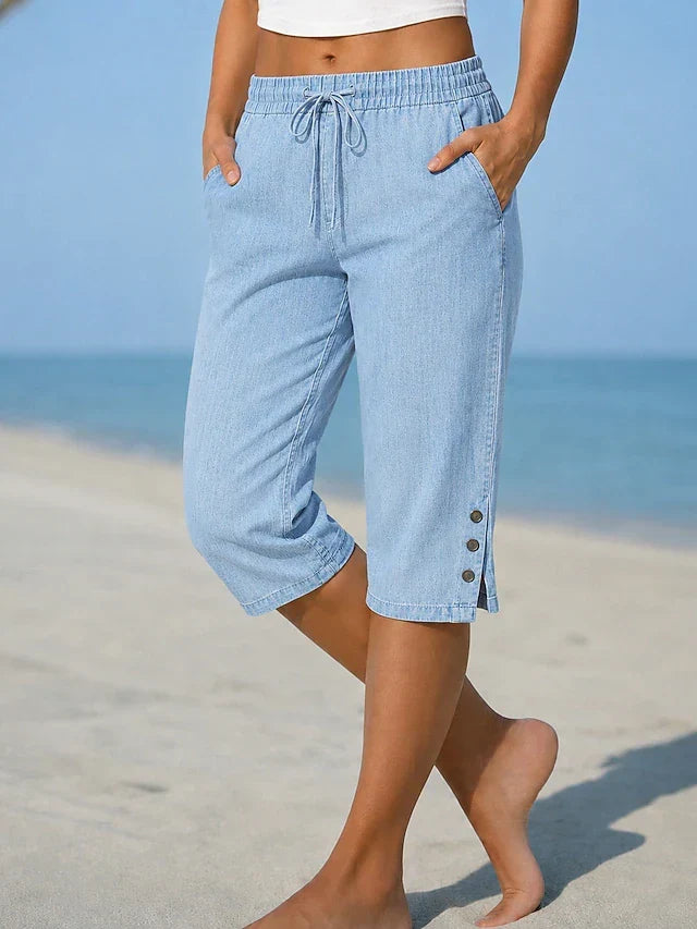 JOYCE | CALF-LENGTH CAPRI TROUSERS