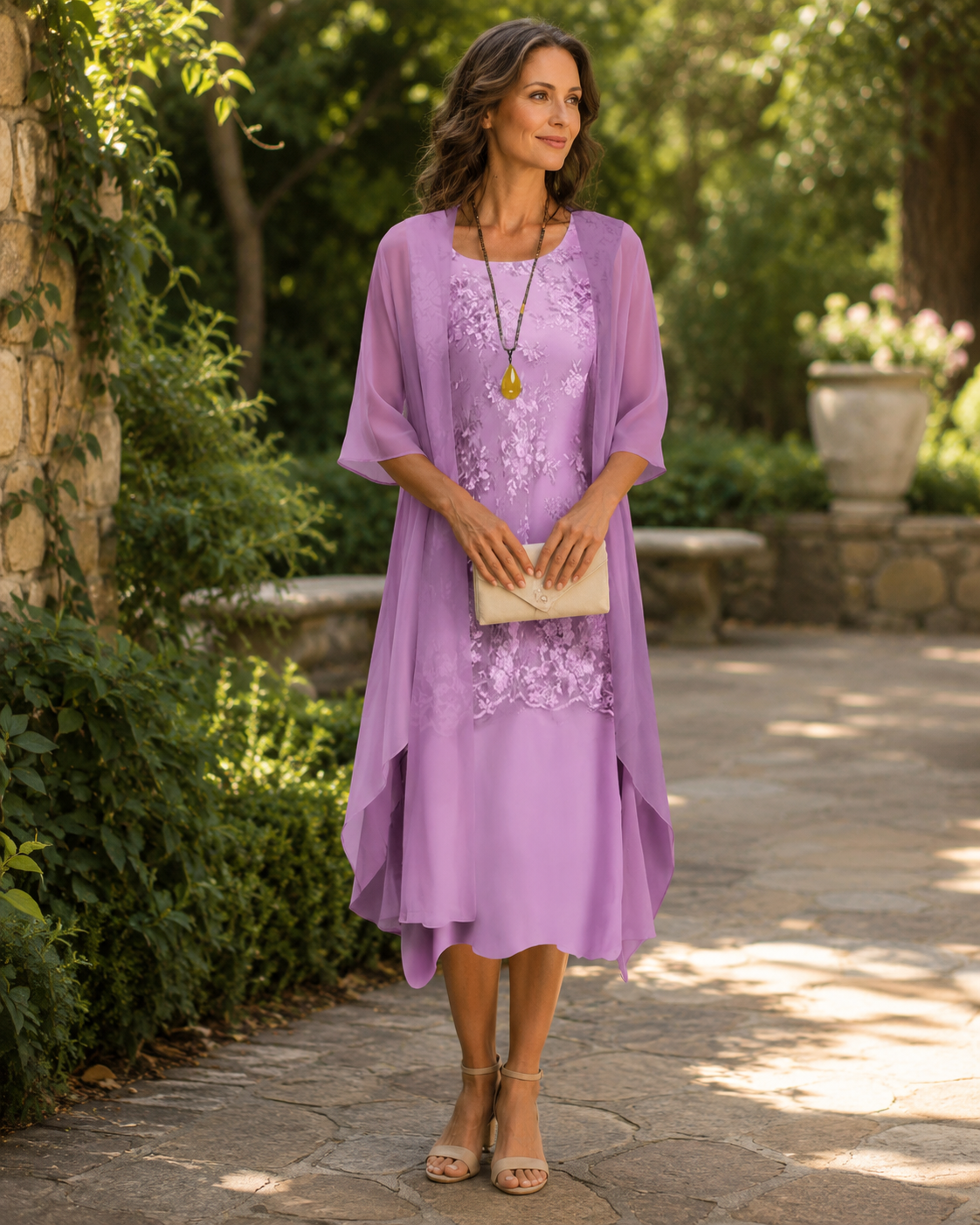 Eleanor | Elegant Chiffon Two-Piece Dress