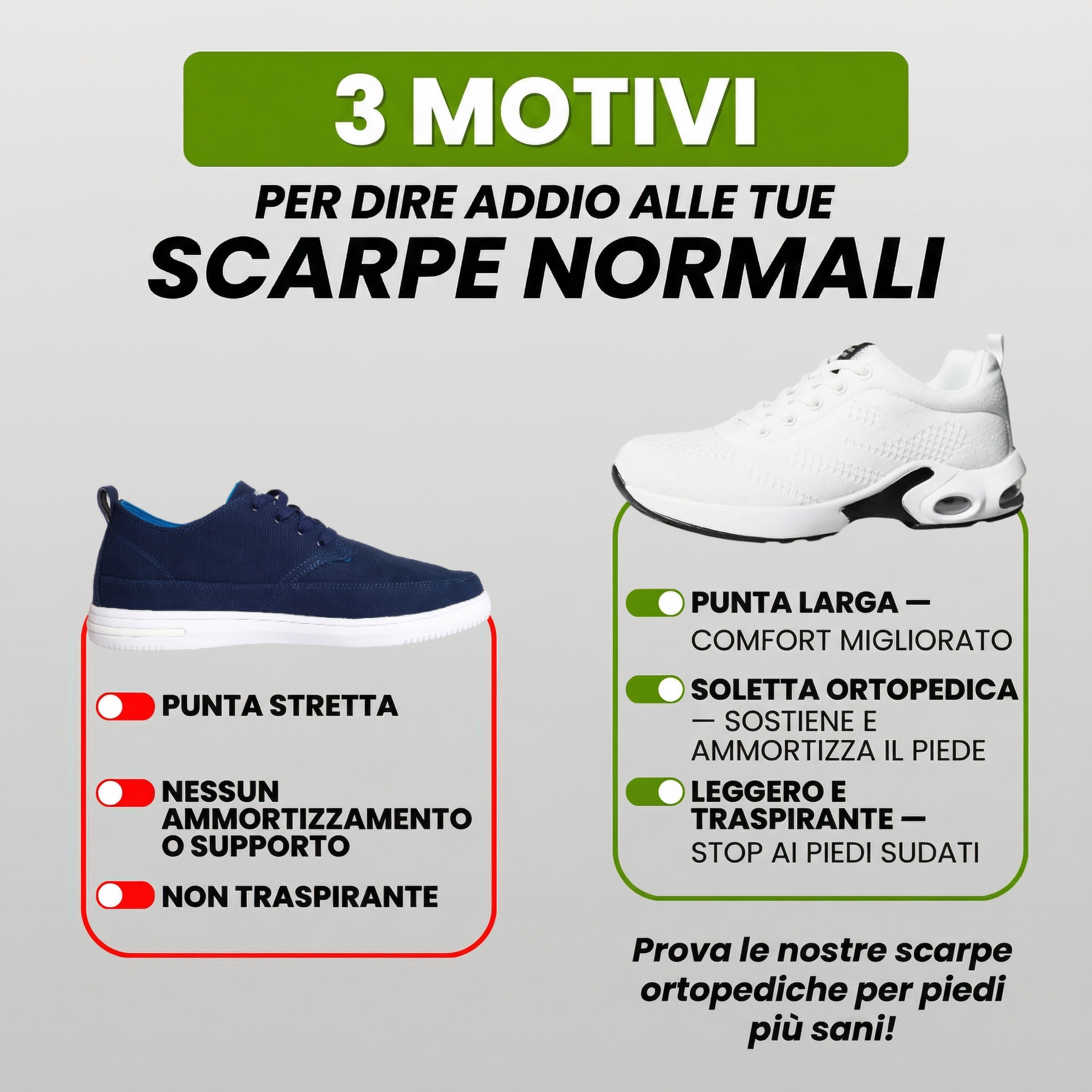 Scarpe ergonomiche bianche e blu con suola ortopedica ammortizzata e inserti ovali