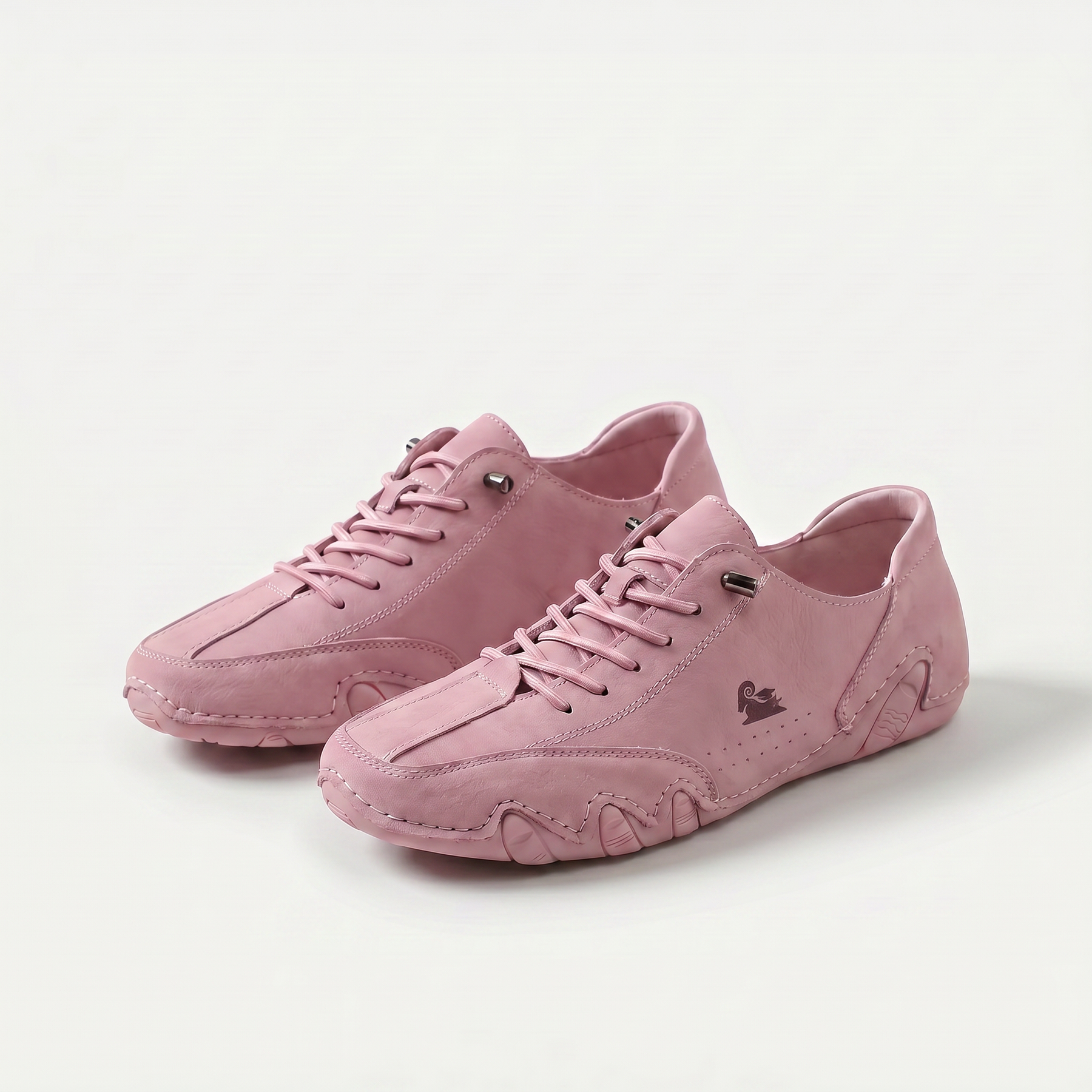 Scarpe leggere Milo rosa in pelle scamosciata, con lacci e suola sagomata