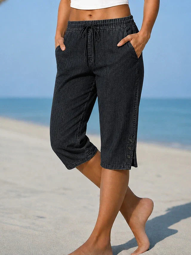 JOYCE | CALF-LENGTH CAPRI TROUSERS