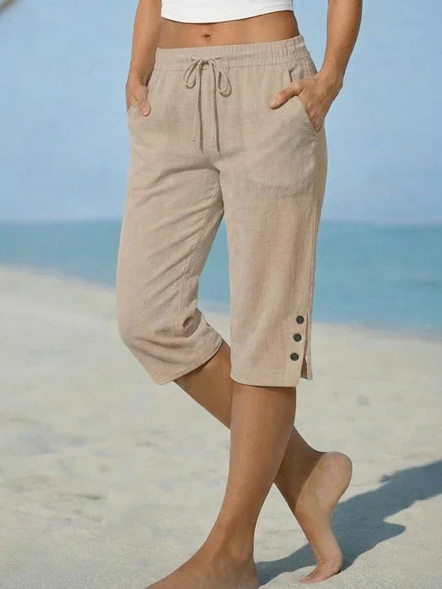 JOYCE | CALF-LENGTH CAPRI TROUSERS